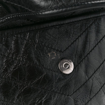 Saint Laurent Crinkled Calfskin Matelasse Monogram Medium Niki Chain Satchel Black 12 of 12