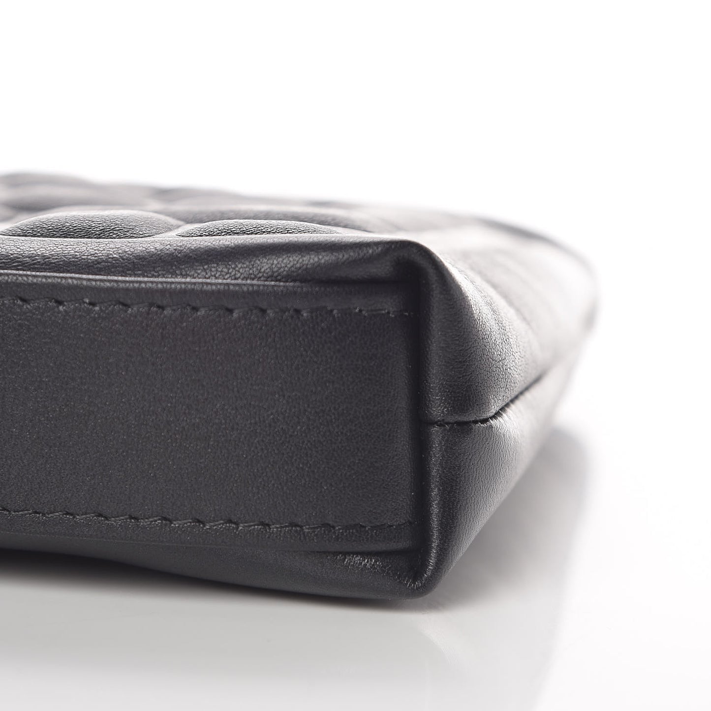 Metallic Calfskin Keyboard Pouch Black