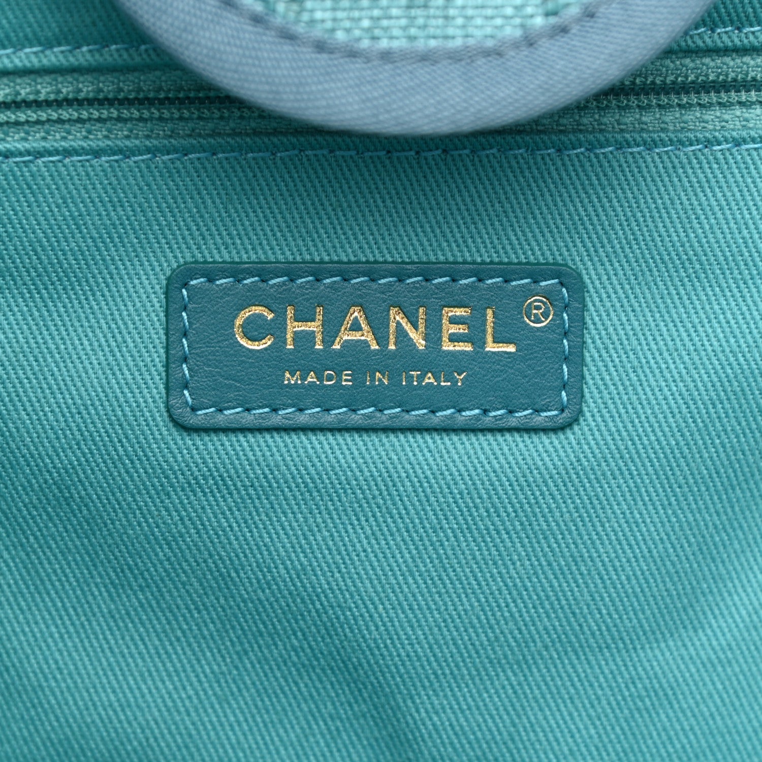 Chanel Mixed Fibers Striped Medium Deauville Tote Blue 6 of 10