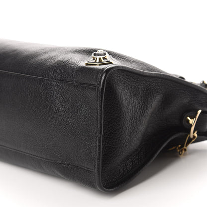 Balenciaga Chevre Gold Metallic Edge Hardware City Black 7 of 10