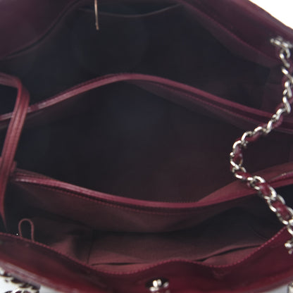 Chanel Patent Quilted Large Just Mademoiselle Bowling Bag Plum 4 of 8