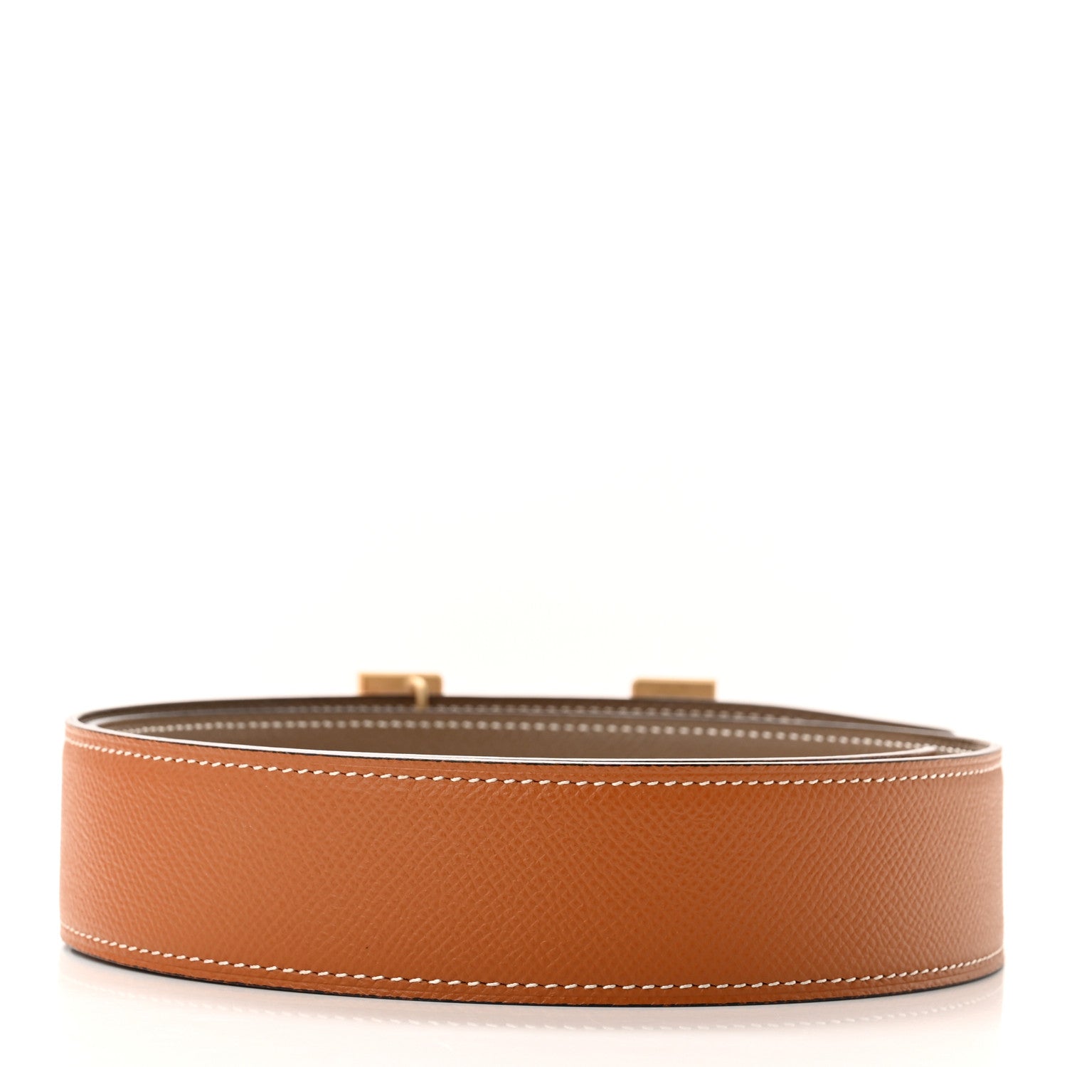Hermes Epsom 38mm Constance H Belt 80 Etoupe Gold 2 of 8