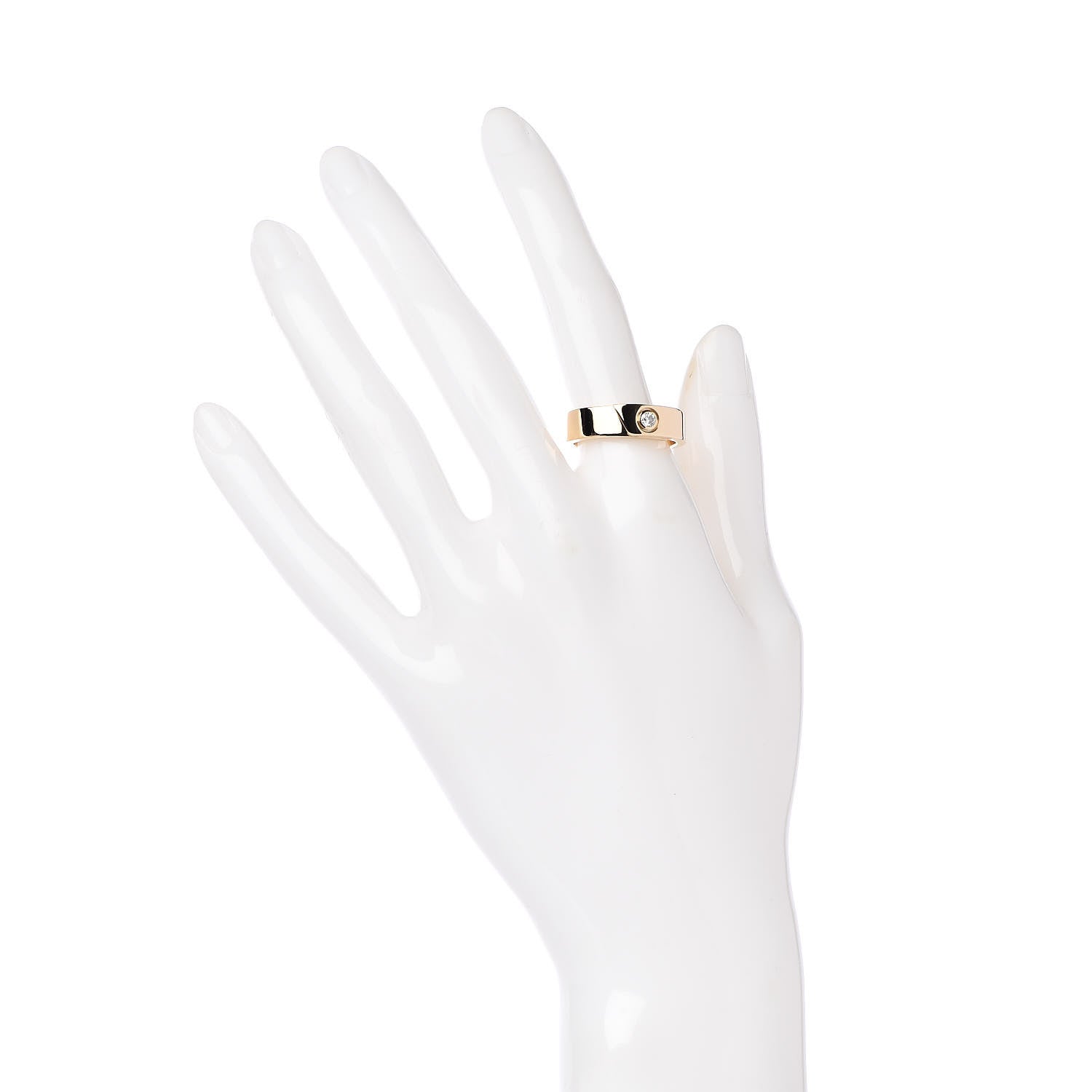 Cartier 18K Yellow Gold Diamond Anniversary Band Ring 54 6.75 2 of 5