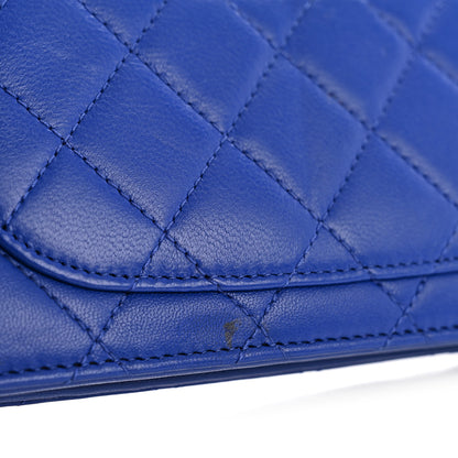 Chanel Lambskin Quilted Yen Wallet Blue 9 of 9