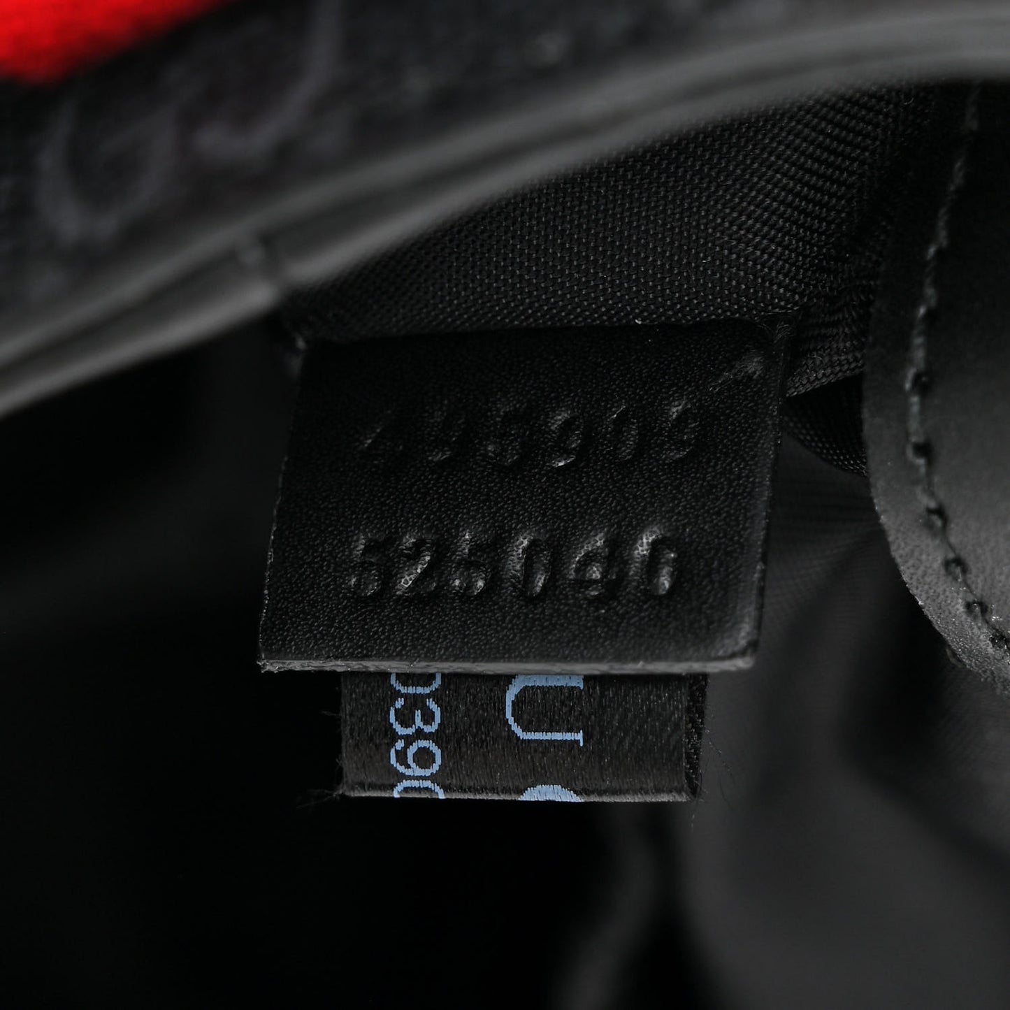 GG Supreme Monogram Web Messenger Diaper Bag Black Grey