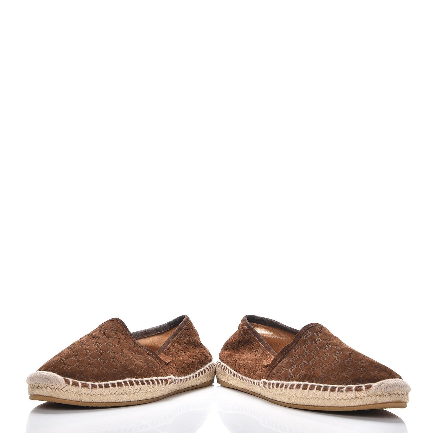 Suede Microguccissima Espadrilles 39.5 Nut Brown