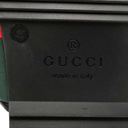 Gucci Nylon Web Womens Slide Sandals 37 Black Green Red 6 of 9