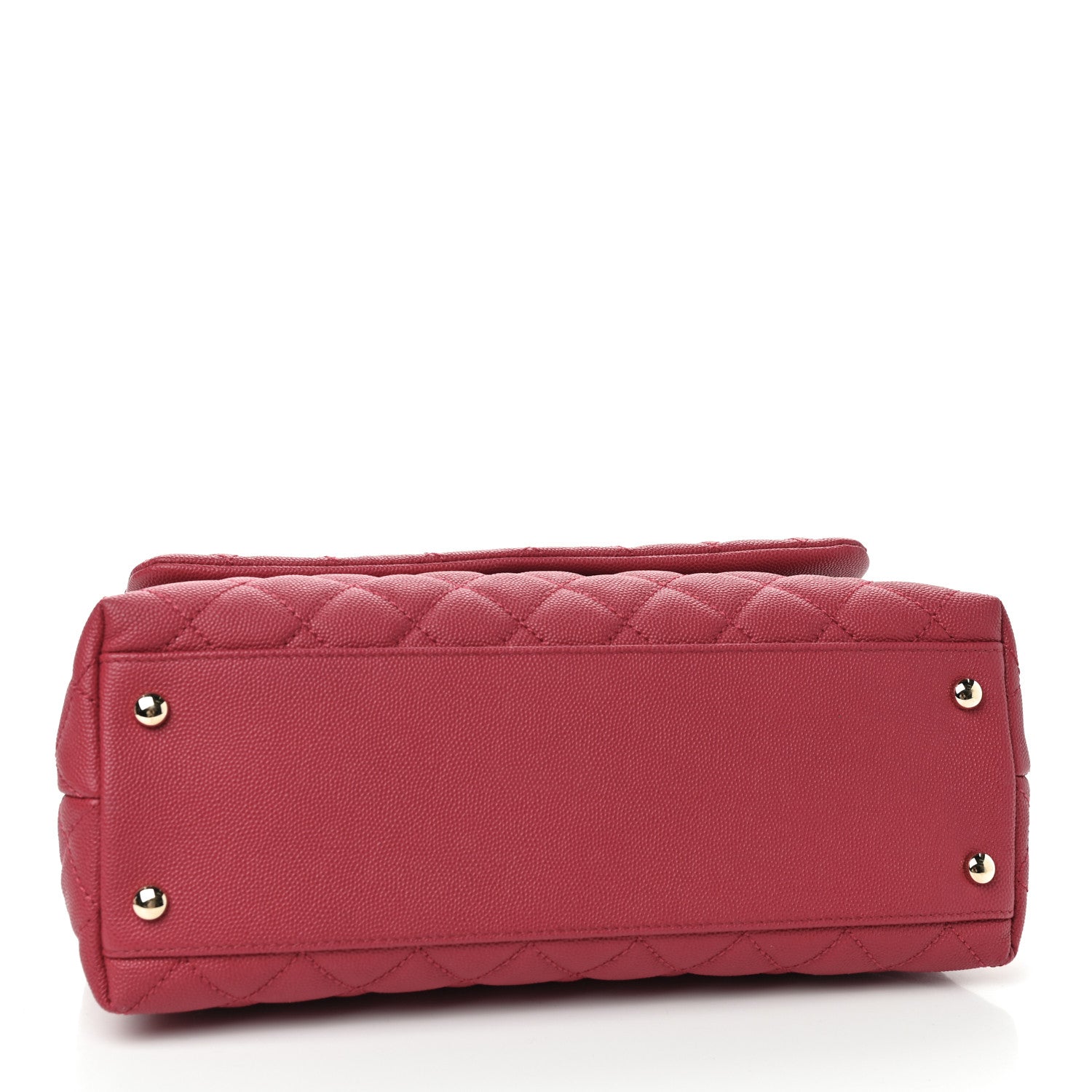 Chanel Caviar Quilted Small Coco Handle Flap Fuchsia 3 of 9
