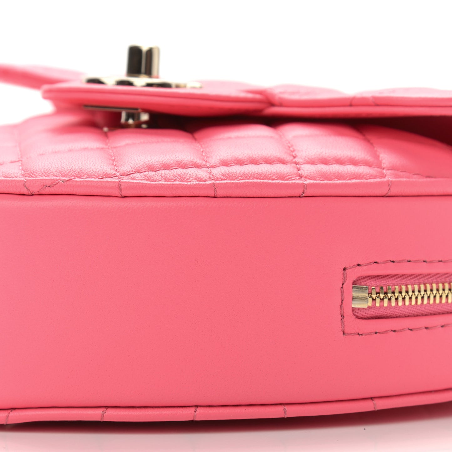 Lambskin Quilted CC In Love Heart Bag Pink