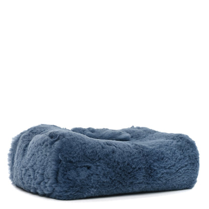 Chanel Rabbit Fur Mini CC Pouch Blue 4 of 10