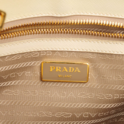 Prada Saffiano Vernice Mini Galleria Double Zip Tote Bianco 6 of 8