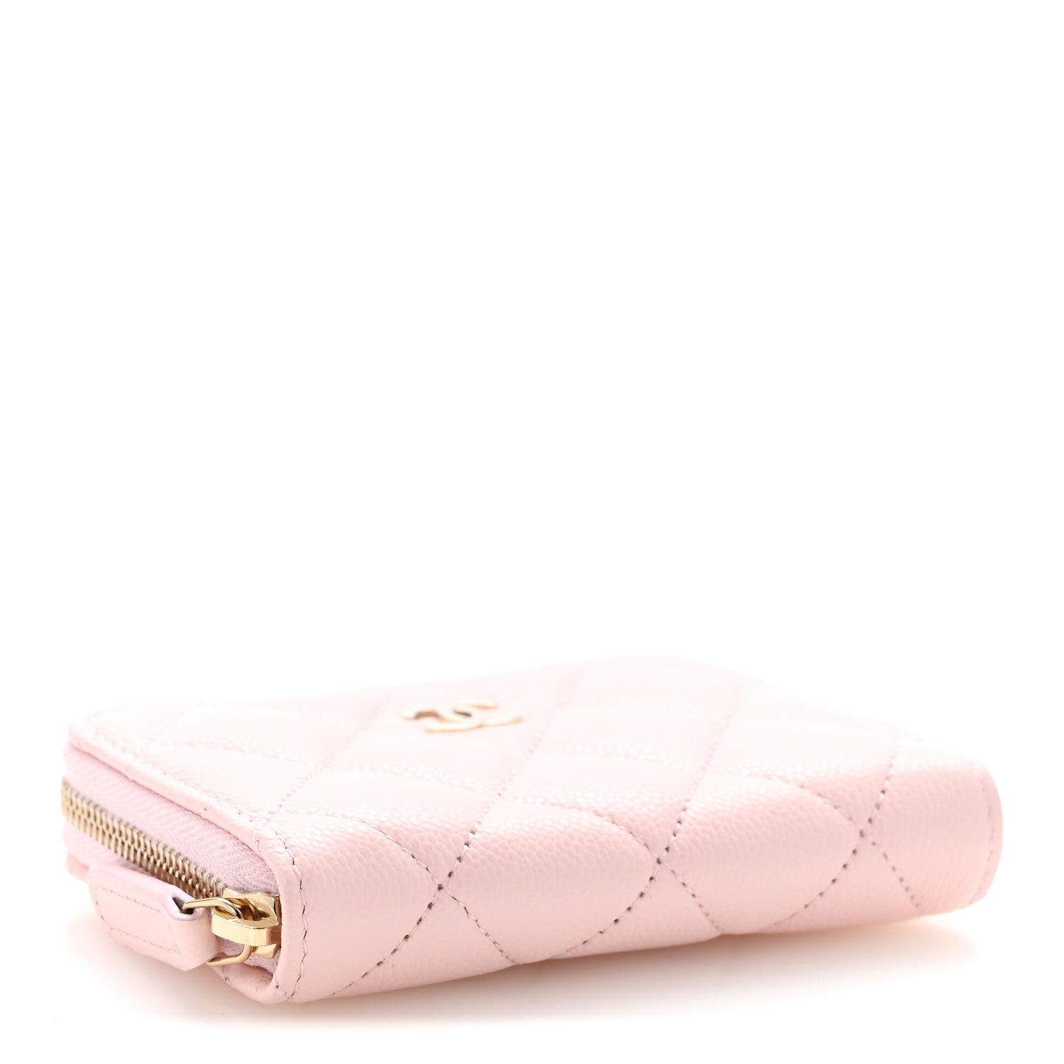 Chanel Caviar Quilted Zip Coin Purse Light Pink 4 of 8