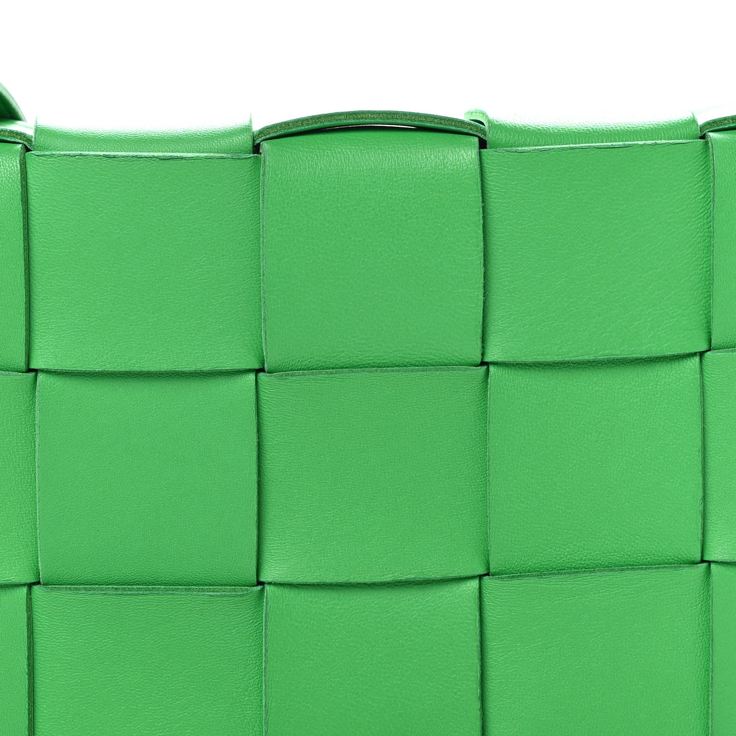 Bottega Veneta Lambskin Maxi Intrecciato Cassette Crossbody Bag Grass 7 of 9