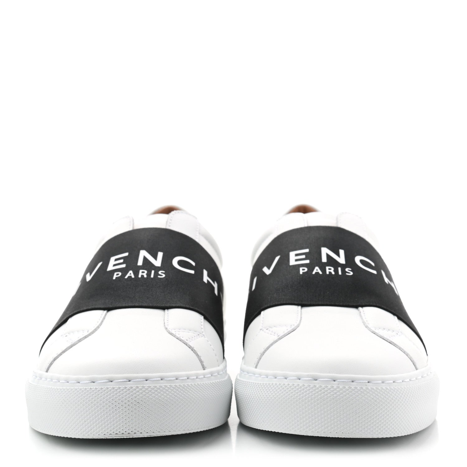 Givenchy Calfskin Band Logo Womens Urban Street Sneakers 38.5 White Black 2 of 9