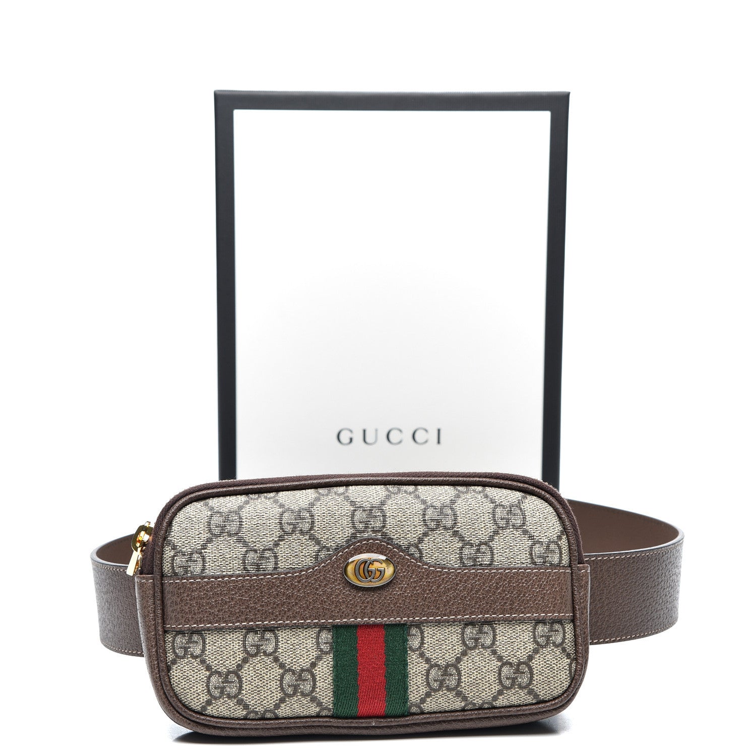 Gucci GG Supreme Monogram Web Small Ophidia Belt Bag 85 34 Dark Brown 7 of 7