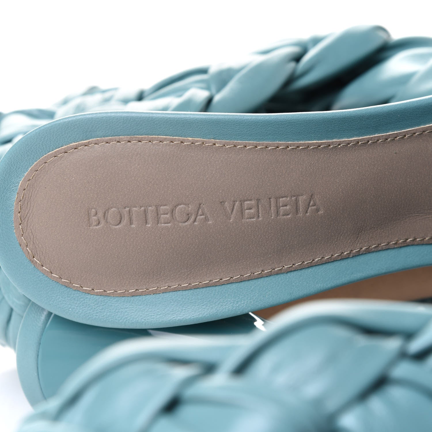 Bottega Veneta Shiny Nappa Intrecciato The Board Sandals 39.5 Linoleum 7 of 8