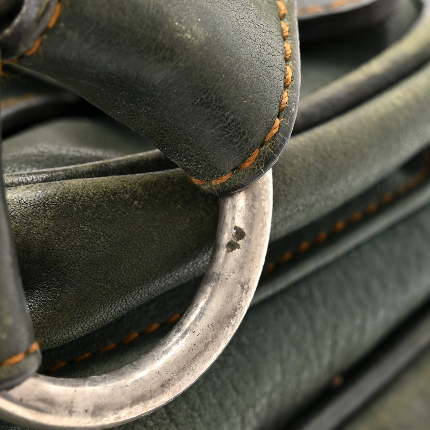 Calfskin Medium Gaucho Double Saddle Bag Green