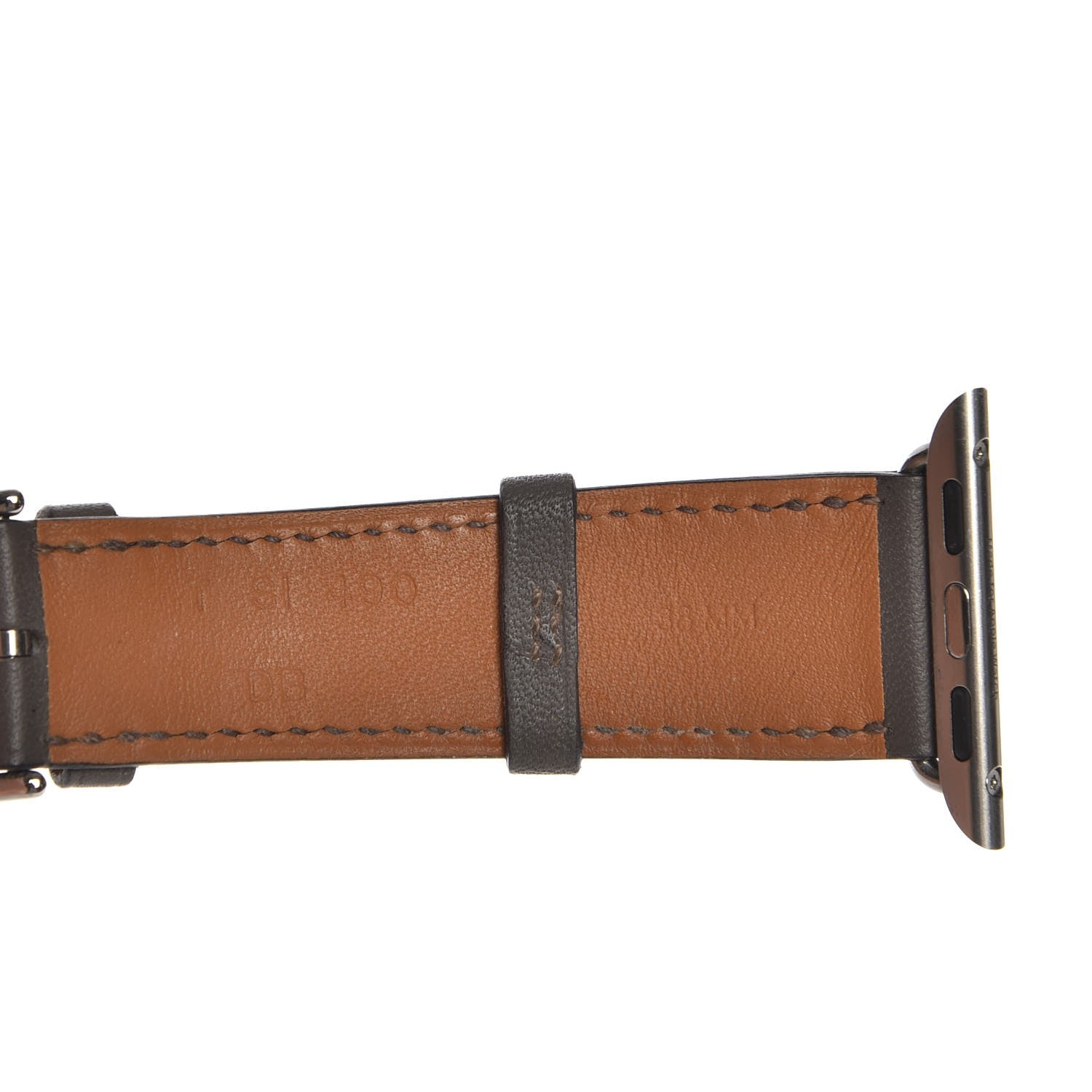 Hermes Swift 38mm Apple Watch Double Tour Band L Etain 4 of 8
