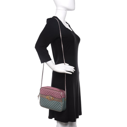 Gucci Laminated Nappa Trapuntata Small Zumi Shoulder Bag Rosa Lago Rame 2 of 9