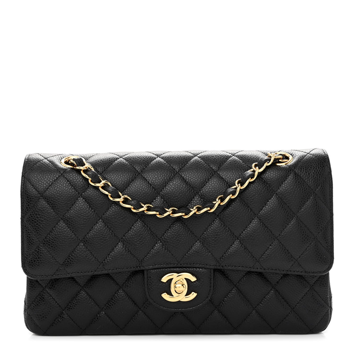 Chanel Caviar Quilted Medium Double Flap Black 1 of 10