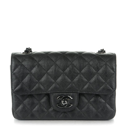 Chanel Calfskin Quilted Mini Rectangular Flap So Black 1 of 8