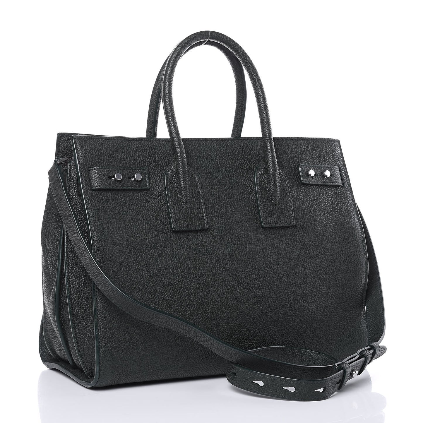 Grained Calfskin Small Supple Sac De Jour Dark Vert