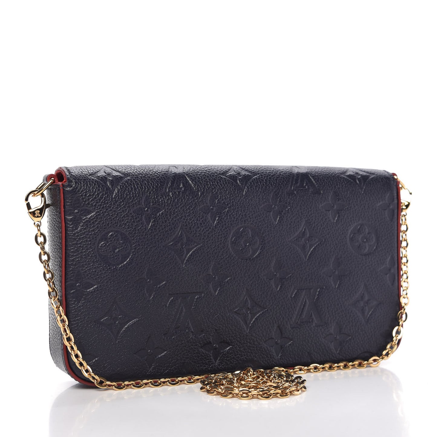 Empreinte Pochette Felicie Chain Wallet Marine Rouge