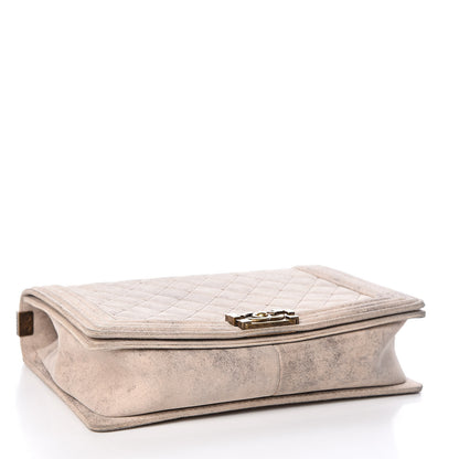 Chanel Iridescent Calfskin Quilted Large Boy Flap Beige 4 of 18