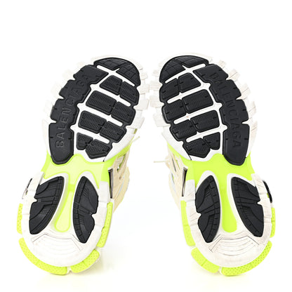 Balenciaga Rubber Mesh Bi-Color Womens Track.2 Open Sneakers 7 White Fluo Yellow 5 of 6