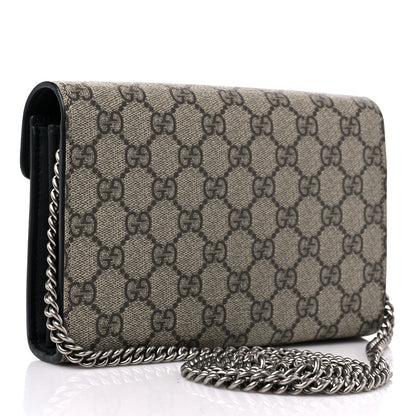 Gucci GG Supreme Monogram Mini Dionysus Chain Wallet Beige Black 2 of 12