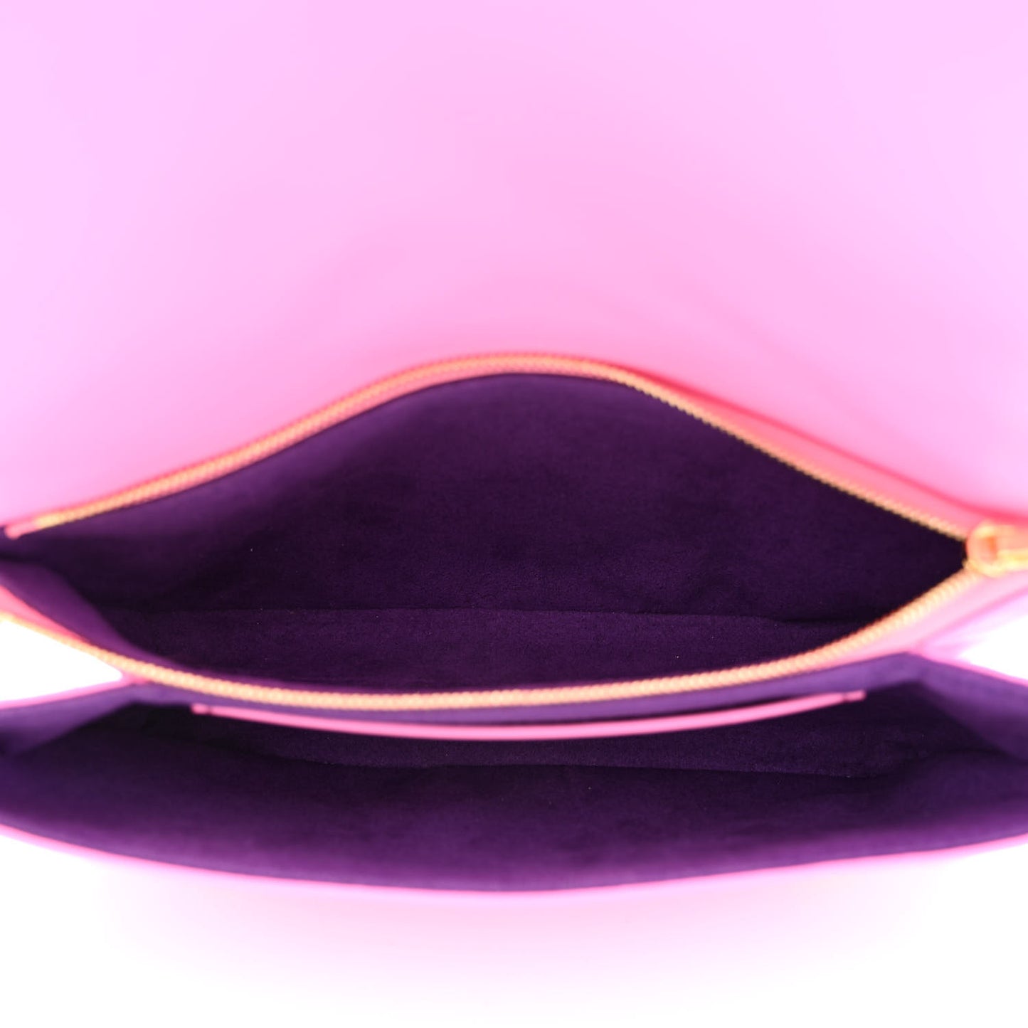 Lambskin Embossed Monogram Vuittamins Pochette Coussin Rose Violet