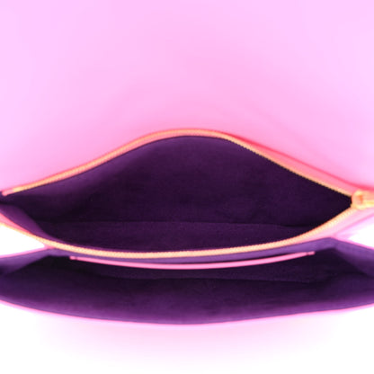 Louis Vuitton Lambskin Embossed Monogram Vuittamins Pochette Coussin Rose Violet 5 of 9