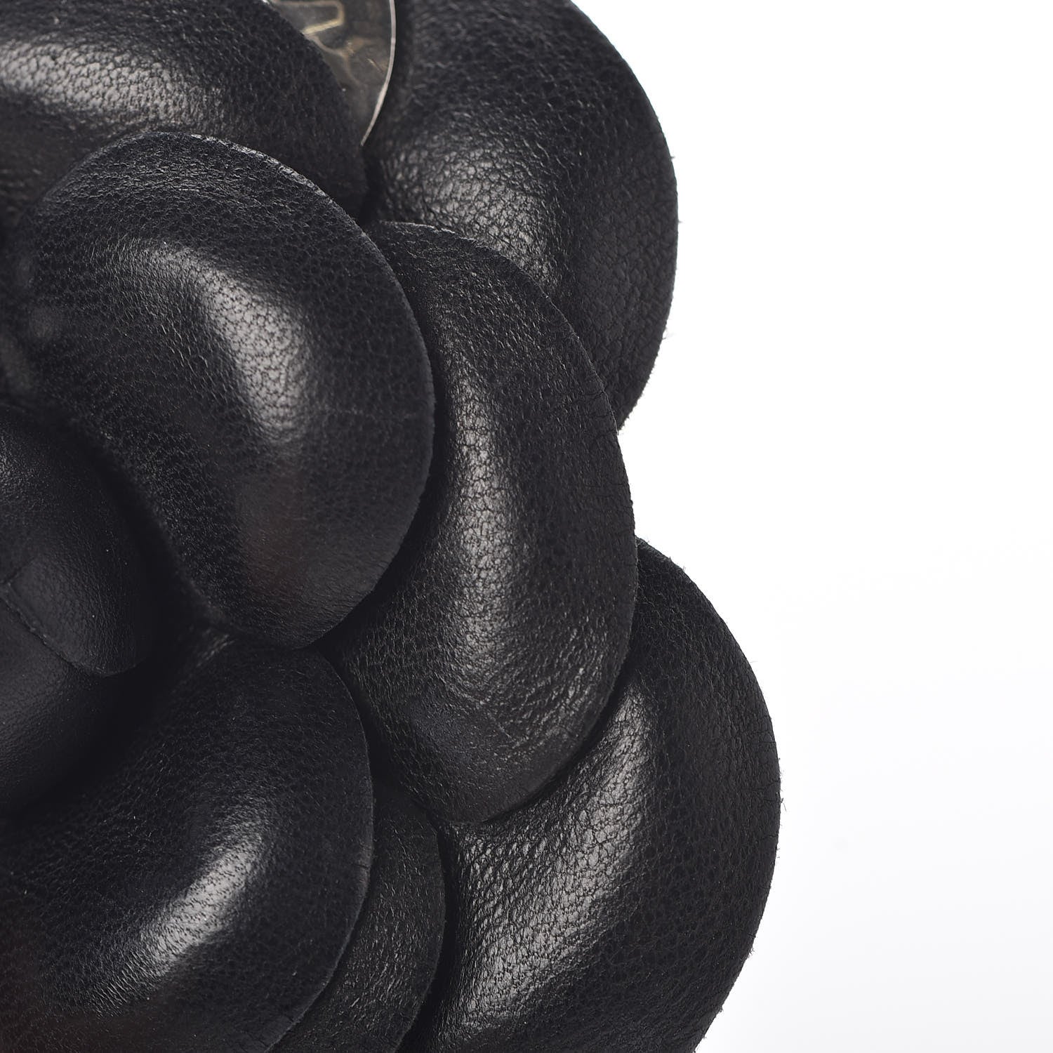 Chanel Lambskin Camellia Brooch Black 5 of 6