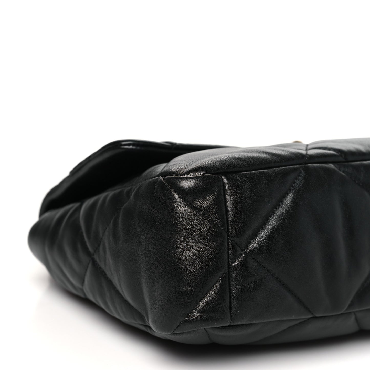Lambskin Quilted Large Chanel 19 Flap Black