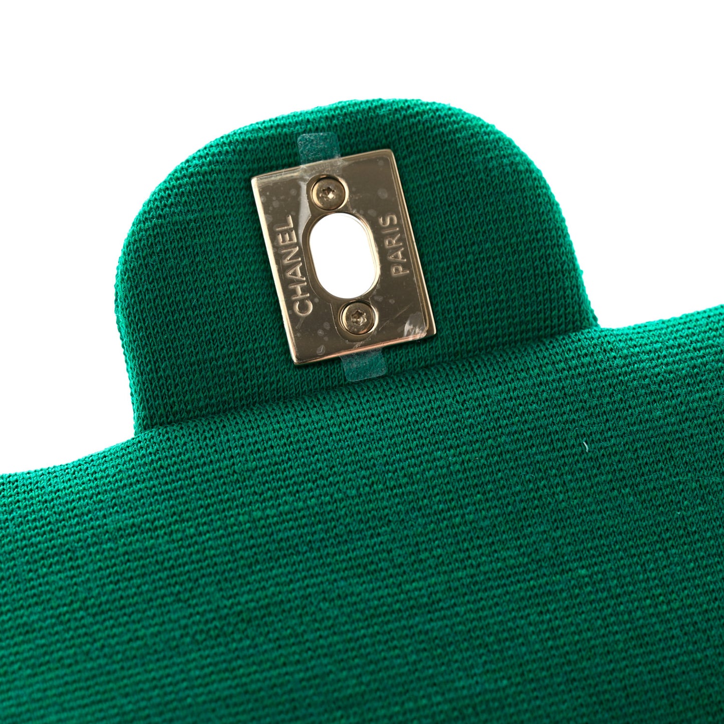 Wool Jersey Flap Clutch Green