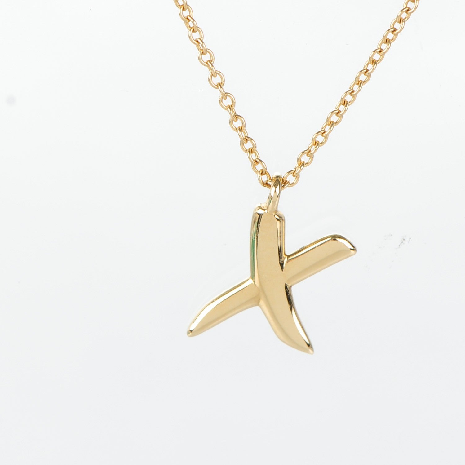 Tiffany 18K Yellow Gold Paloma Picasso X Pendant Necklace 3 of 6