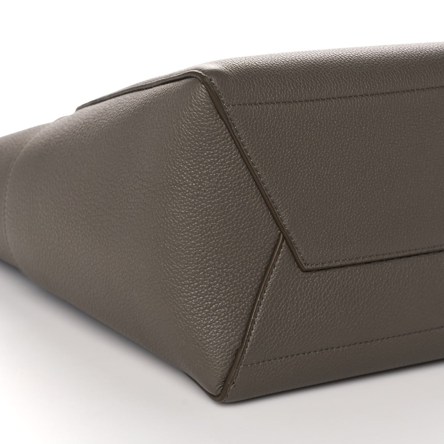 Soft Grained Calfskin Sangle Bucket Bag Taupe