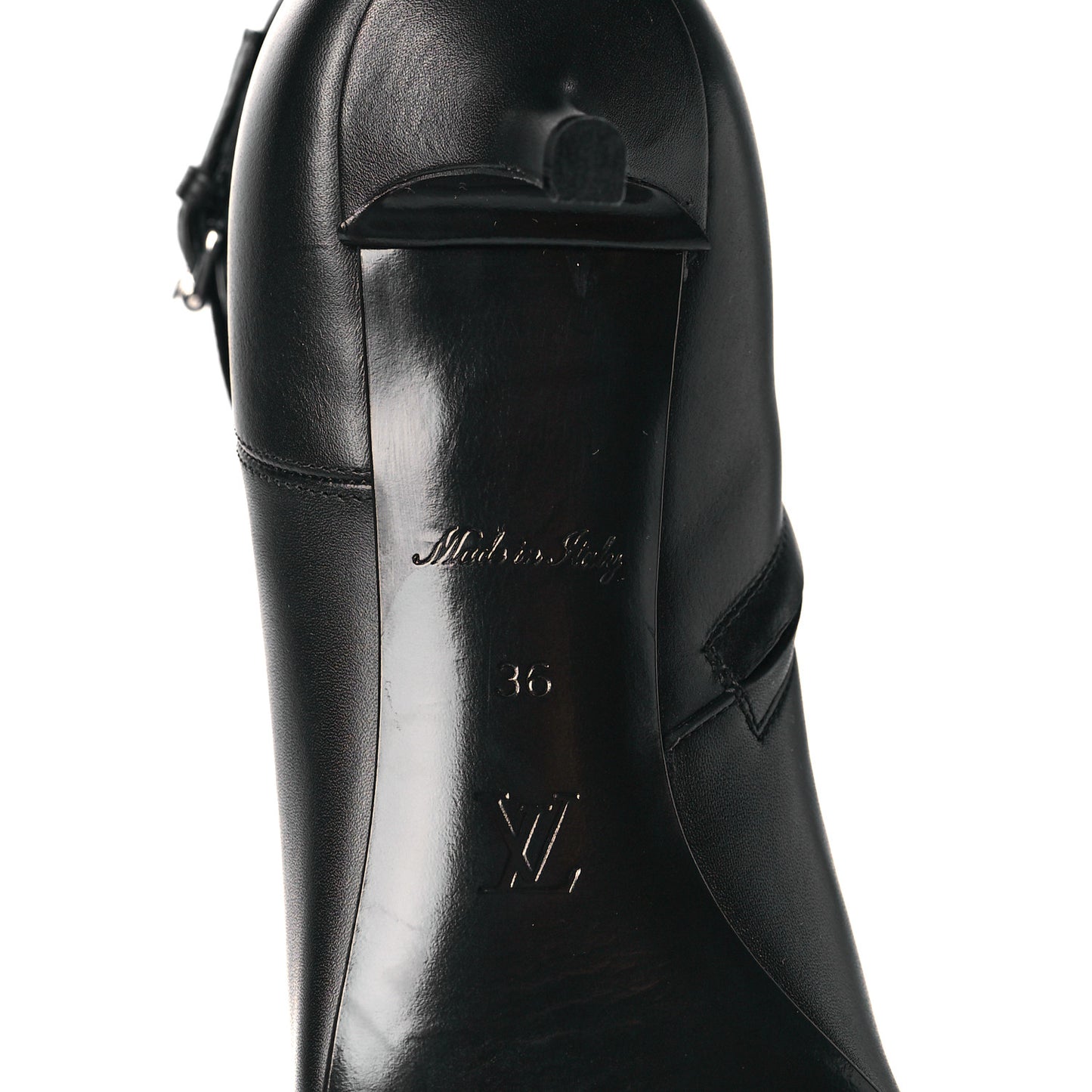 Calfskin Call Back Ankle Boots 36 Black