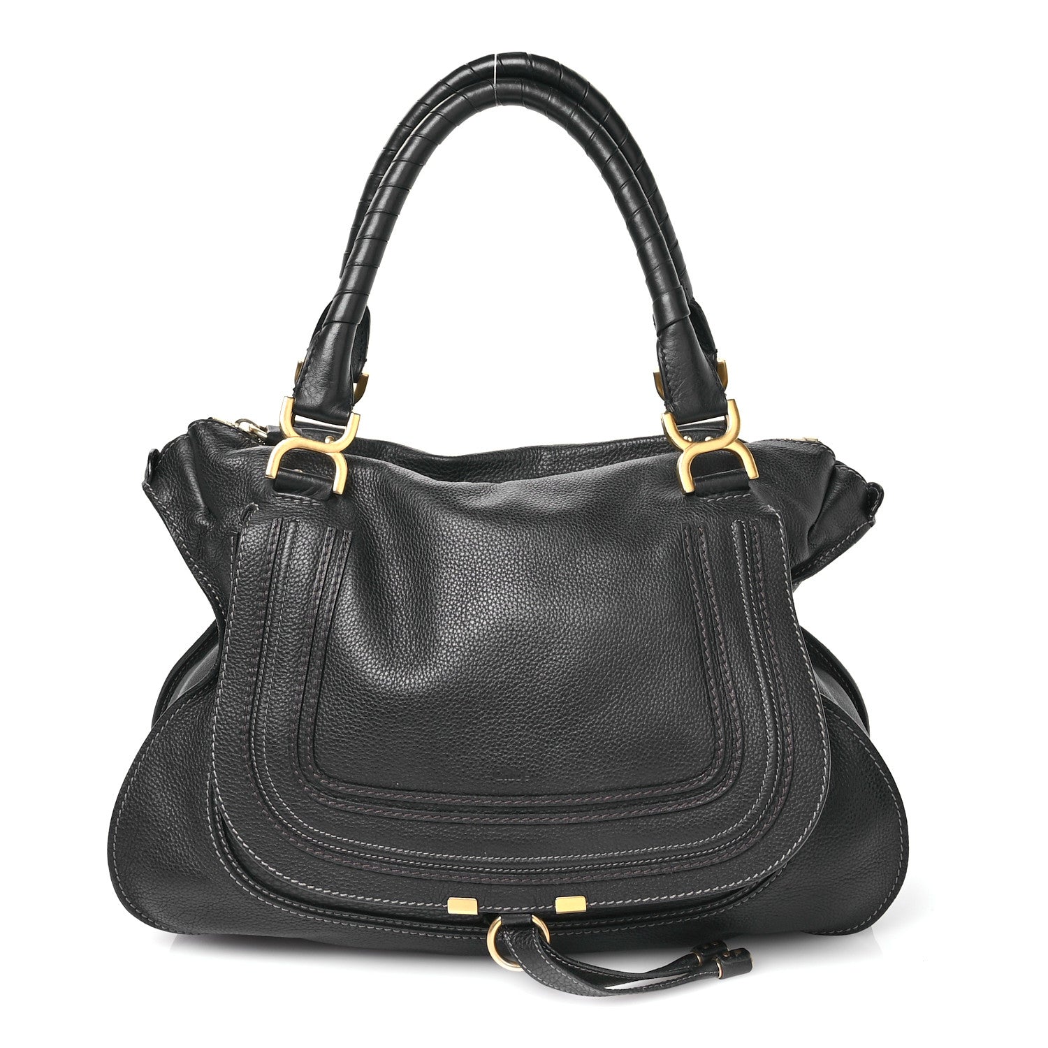 Chloe Calfskin Large Marcie Satchel Black 1 of 10
