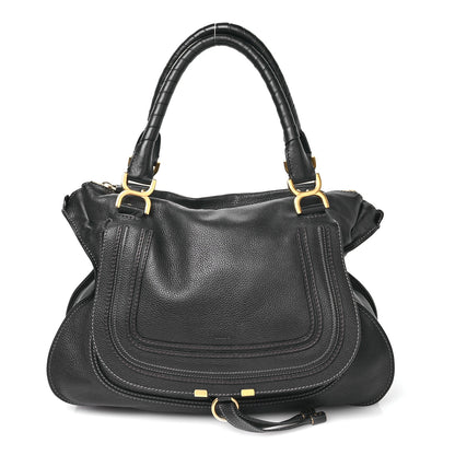 Chloe Calfskin Large Marcie Satchel Black 1 of 10