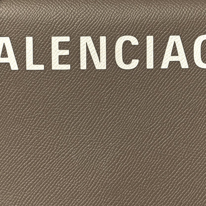 Balenciaga Signature Grained Calfskin Logo Print Ville Day Bag XS Mink Grey White 8 of 10