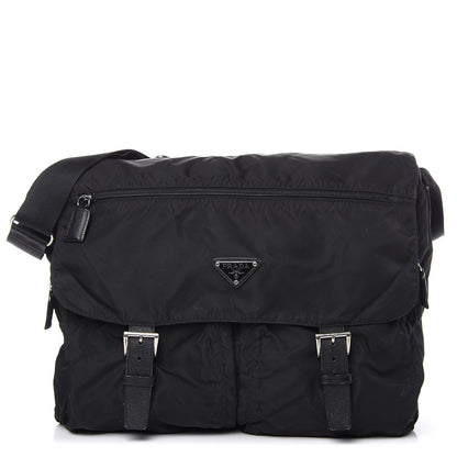 Prada Nylon Vela Messenger Bag Black 1 of 17