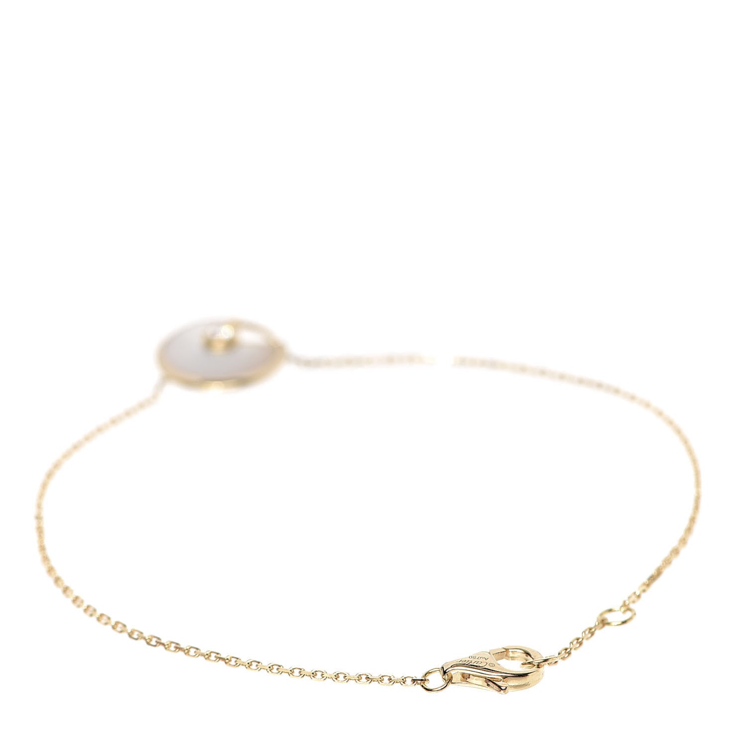Cartier 18K Yellow Gold Diamond Mother of Pearl Amulette de Cartier Bracelet 3 of 6