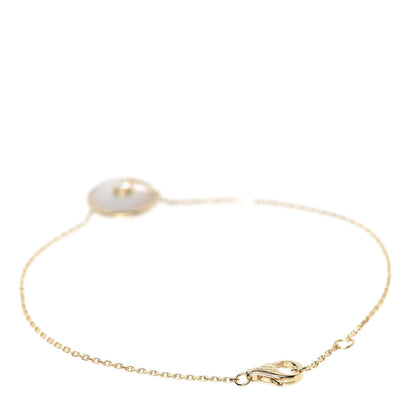 Cartier 18K Yellow Gold Diamond Mother of Pearl Amulette de Cartier Bracelet 3 of 6