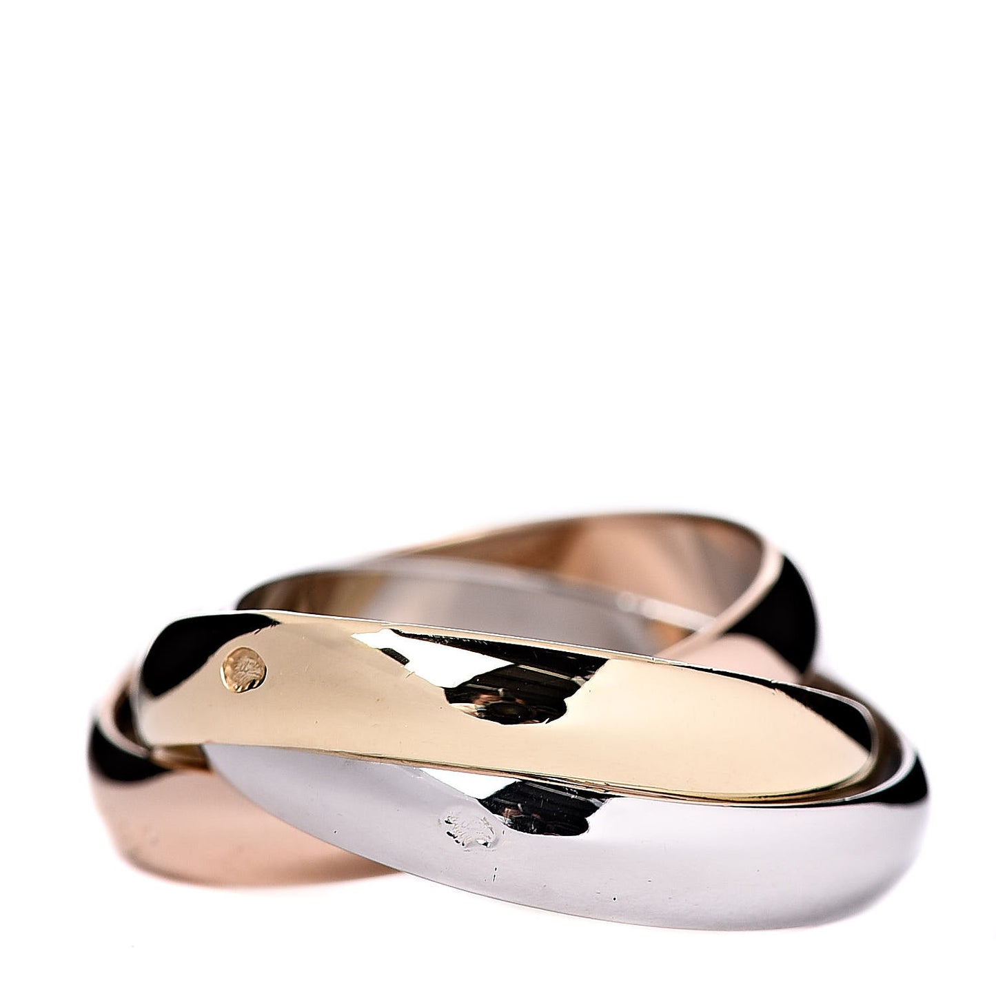 18K Pink Yellow White Gold Classic Les Must De Trinity Ring 51 5.75