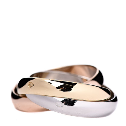 Cartier 18K Pink Yellow White Gold Classic Les Must De Trinity Ring 51 5.75 3 of 5