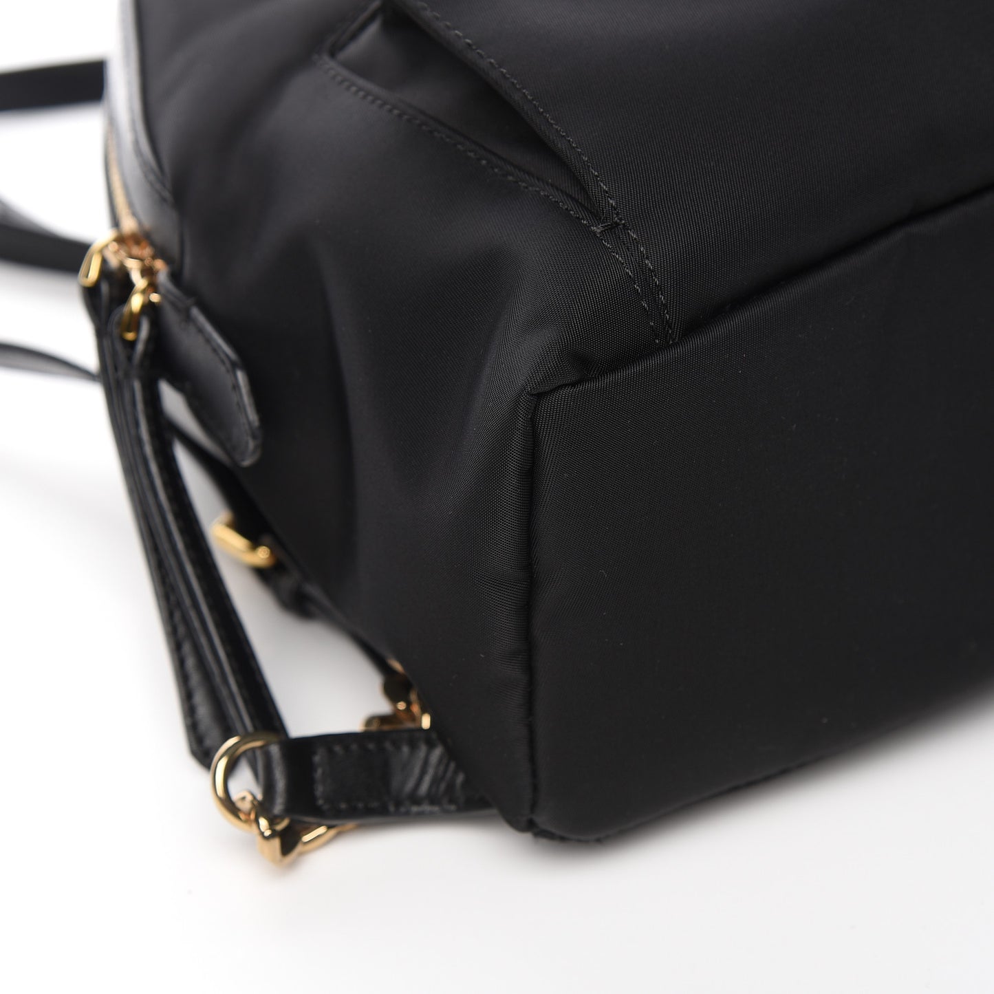 Nylon Vitello Liberty Metal Monster Eyes Studded Mini Backpack Black