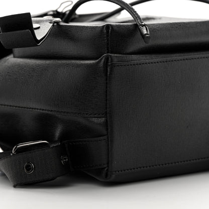 Off-White Saffiano Diag Backpack Black White 9 of 11