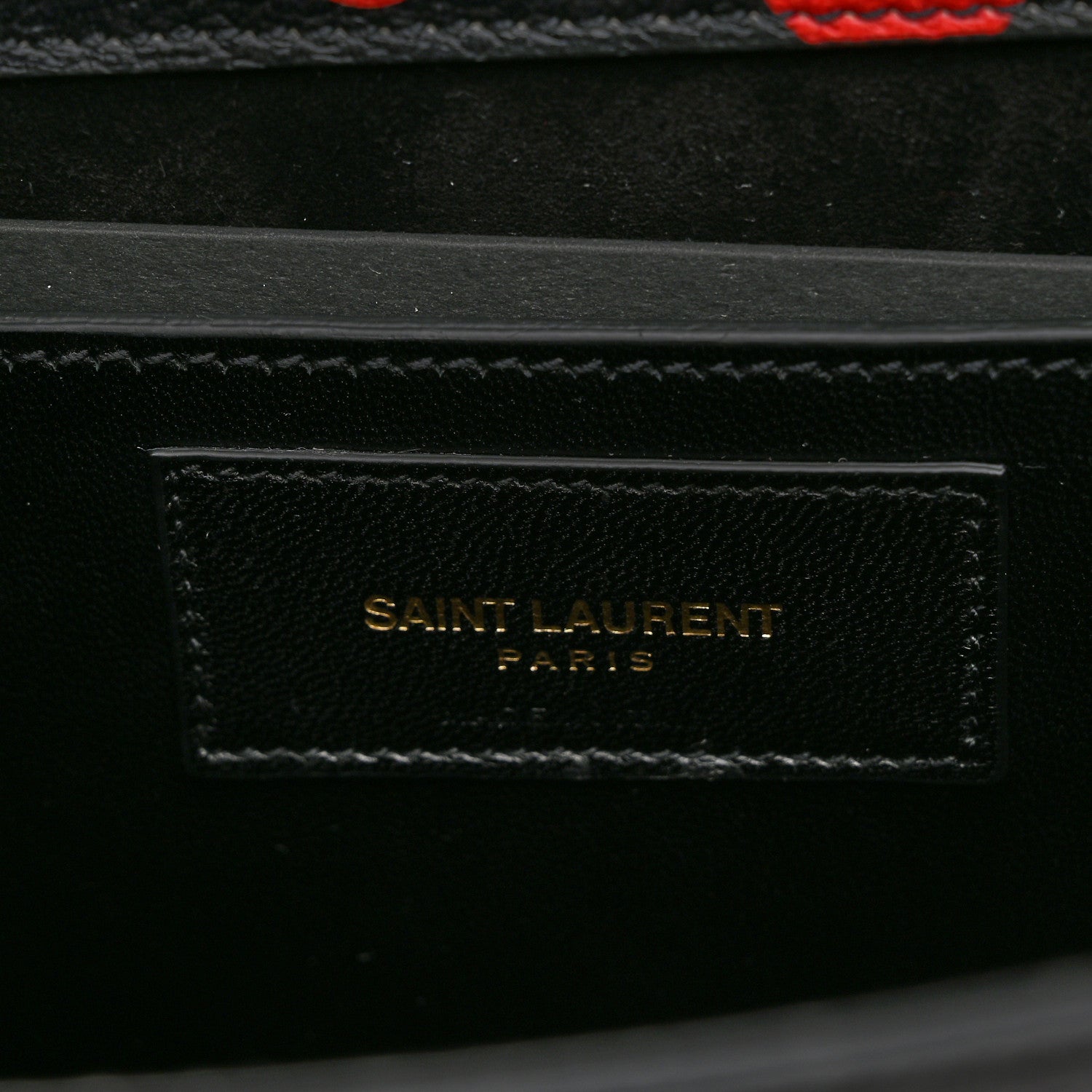 Saint Laurent Calfskin Floral Print Small Betty Black 6 of 11