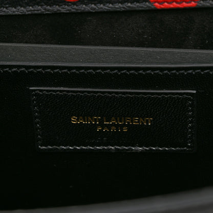 Saint Laurent Calfskin Floral Print Small Betty Black 6 of 11